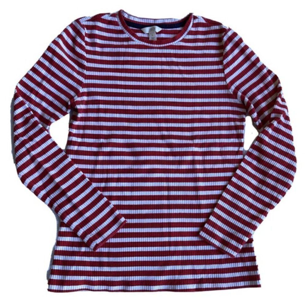 Nordstrom 1901 Striped Ribbed Long Sleeve size Large